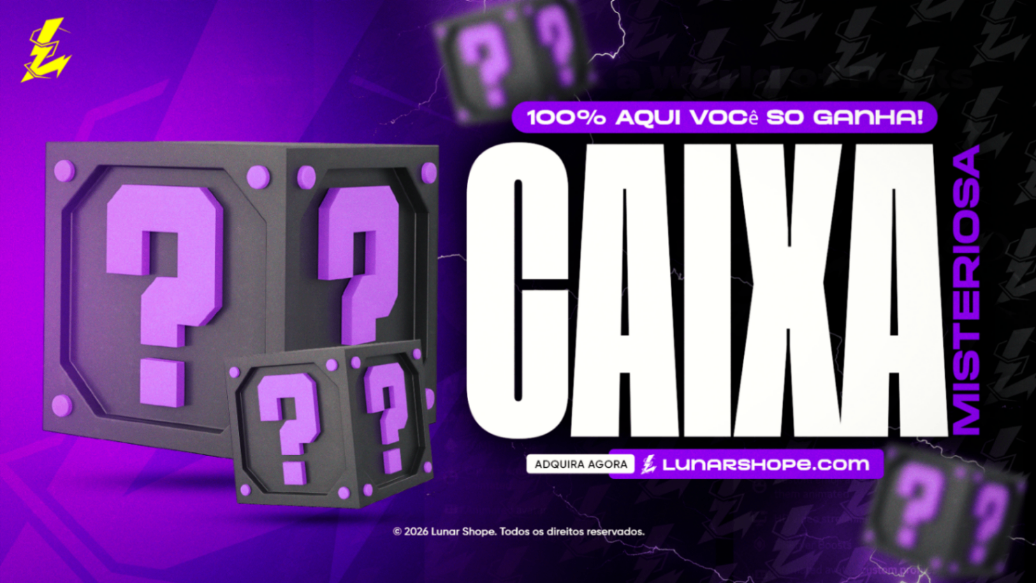 Imagem do produto CAIXA MISTERIOSA 100% AQUI Você so Ganha!