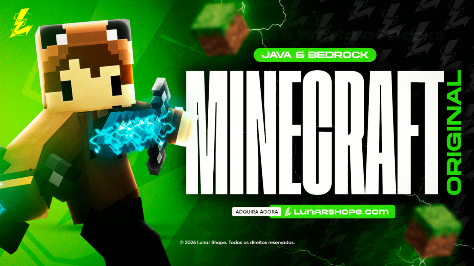 Imagem do produto Minecraft Original Java + Bedrock (NFA) - Conta Completa + 2 CONTA DE BRINDE