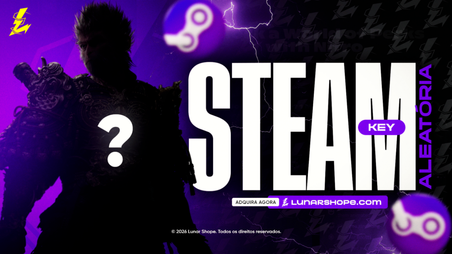 STEAM KEY PREMIUM/PADRAO/RUBY/DIAMOND ALEATORIAS